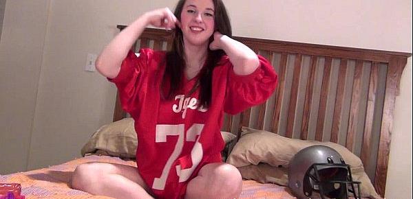  fucking hot college football fan double penetration anal beads pink parts dp